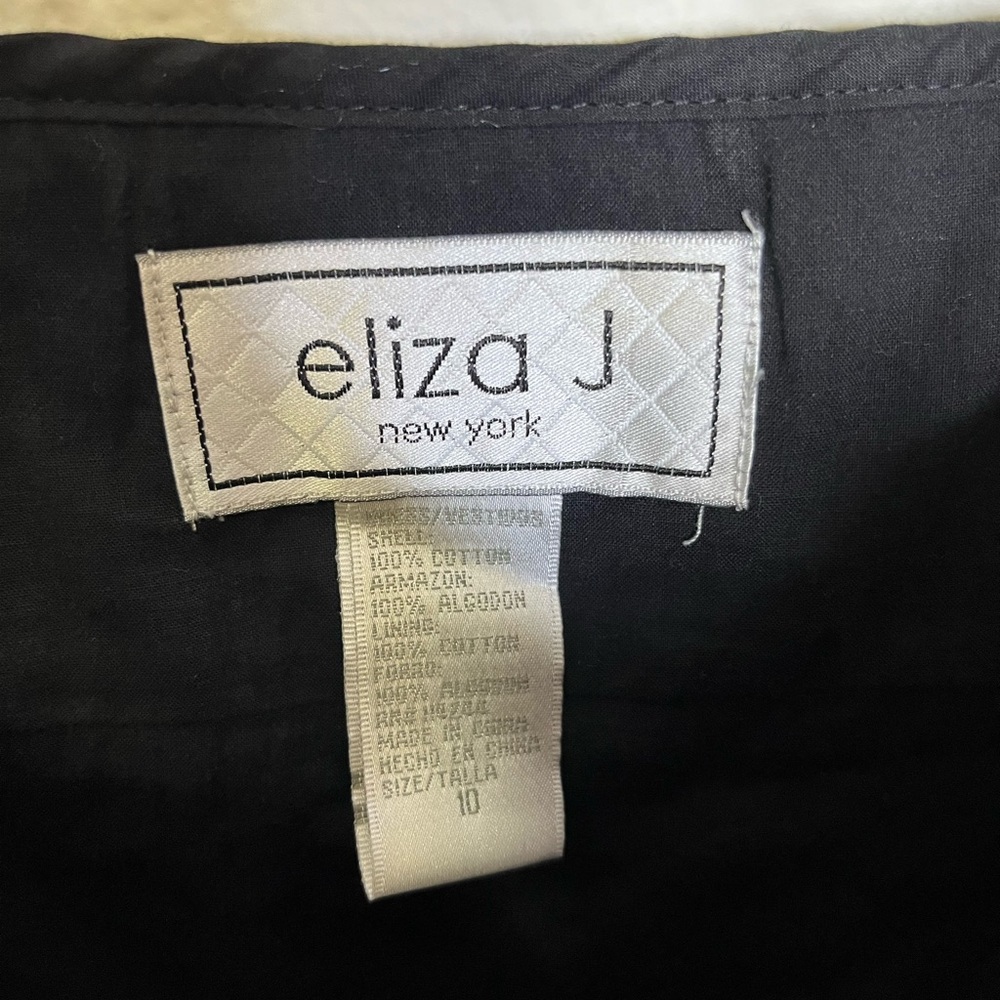Y2K vintage Eliza J Black and White sundress embroidered empire waist dress  10 - Picture 3 of 8